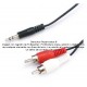 Cable de audio plug 3.5 mm a RCA 2 canales de 3.6 m 